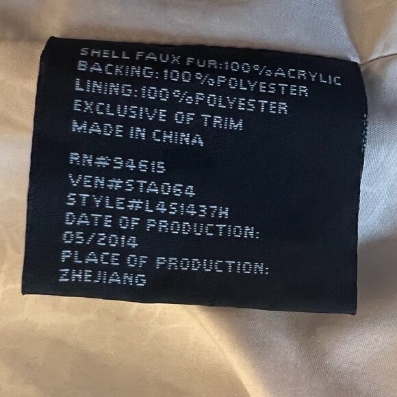 Sam Edelman Faux Fur Vest Jacket Size XS Clasp Closure - Picture 8 of 8